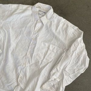 CDG white flower textured shirt